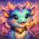 Colorful, expressive cartoon alien avatar with vibrant hues, perfect for a fun, friendly profile picture.